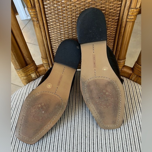 Vince Camuto Black & Gold Mules - Picture 7 of 9